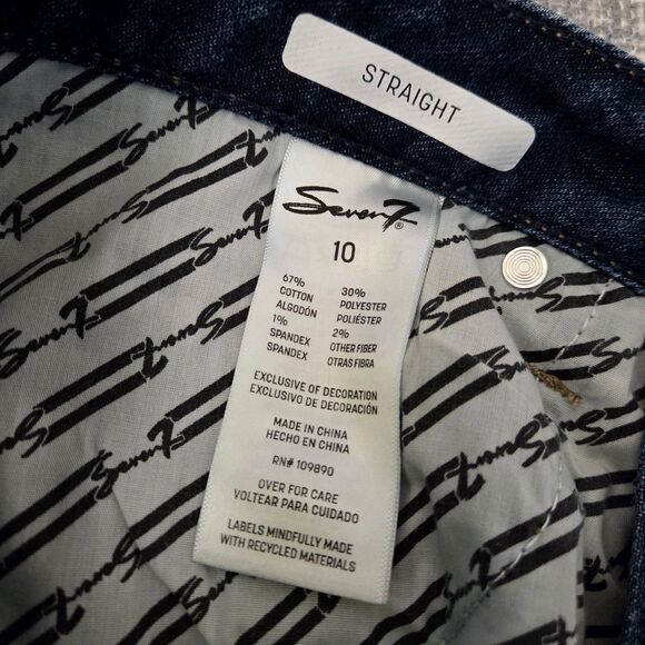 Seven7 90's Straight Jean Women’s 10 Devine (Med Wash) High Waist NWT - Picture 11 of 12